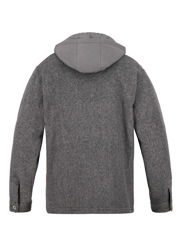 BOGGI MILANO, Jacke, Wolle wattiert, grau meliert