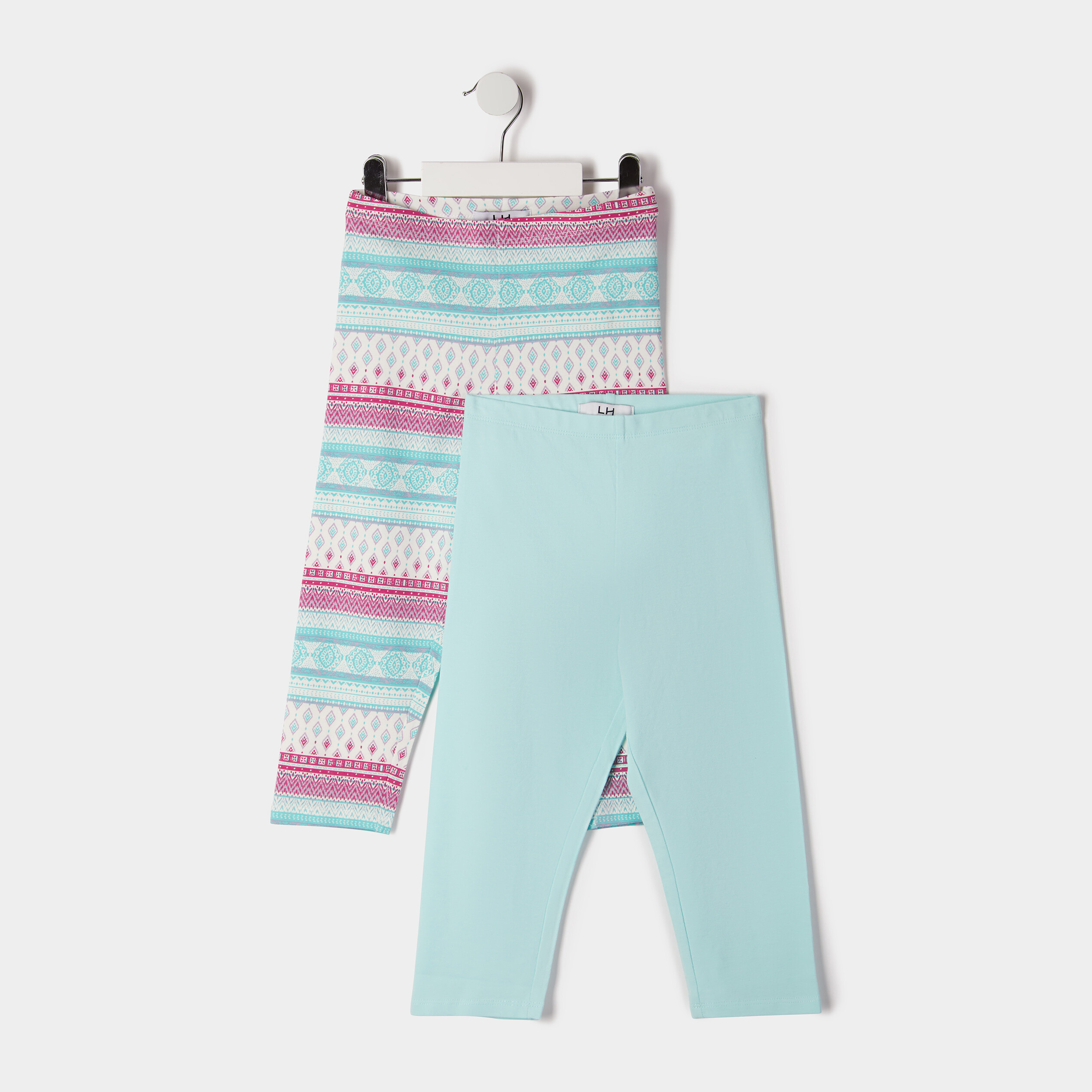 Lot 2 leggings élastiqués 7 8ème blanc fille | La Halle