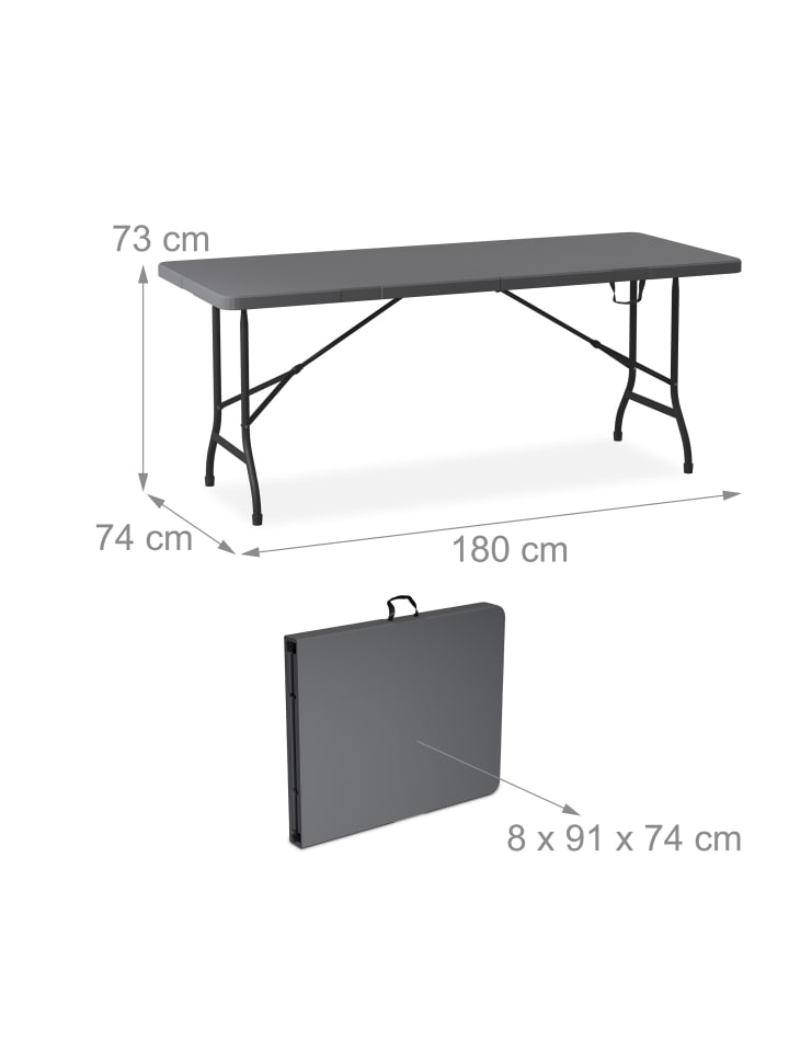 relaxdays 3-tlg. Bierzeltgarnitur in Grau günstig kaufen onesize