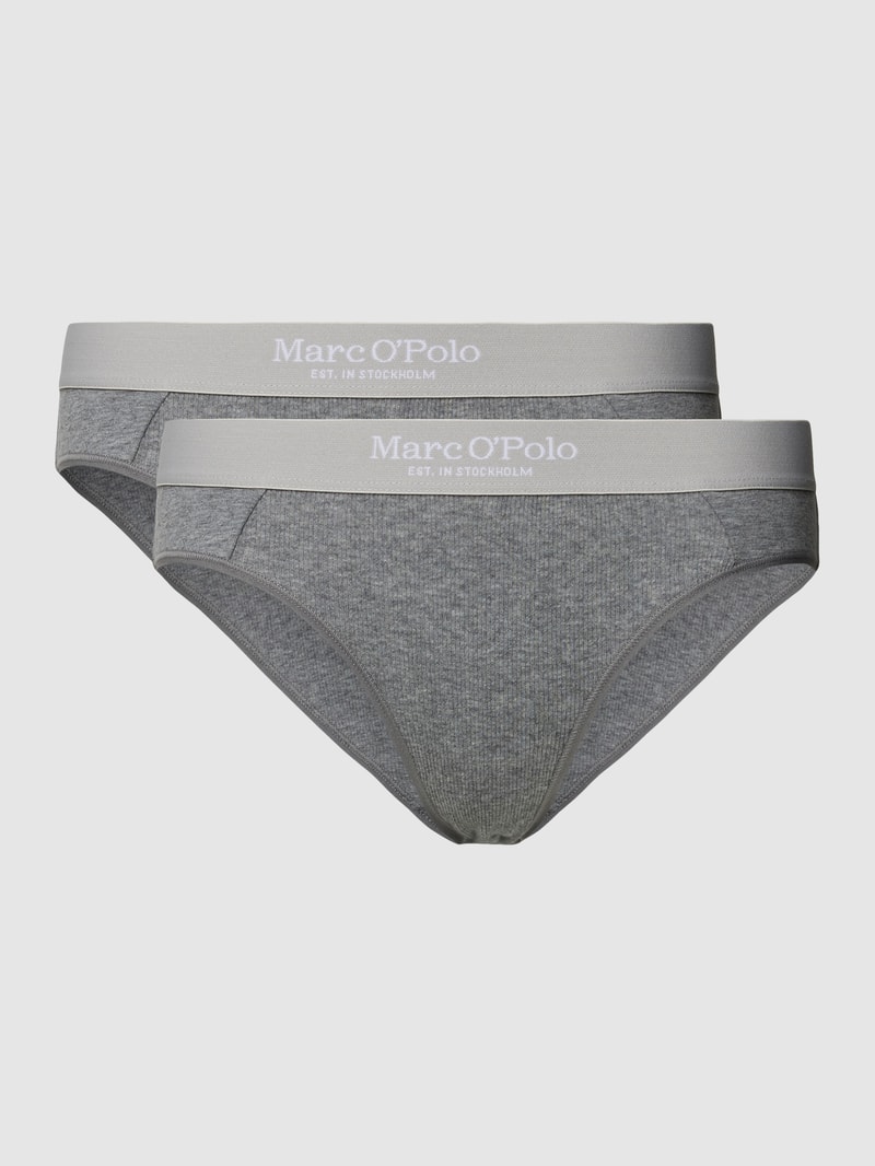 Slip mit elastischem Logo-Bund Modell 'Iconic' in hellgrau meliert