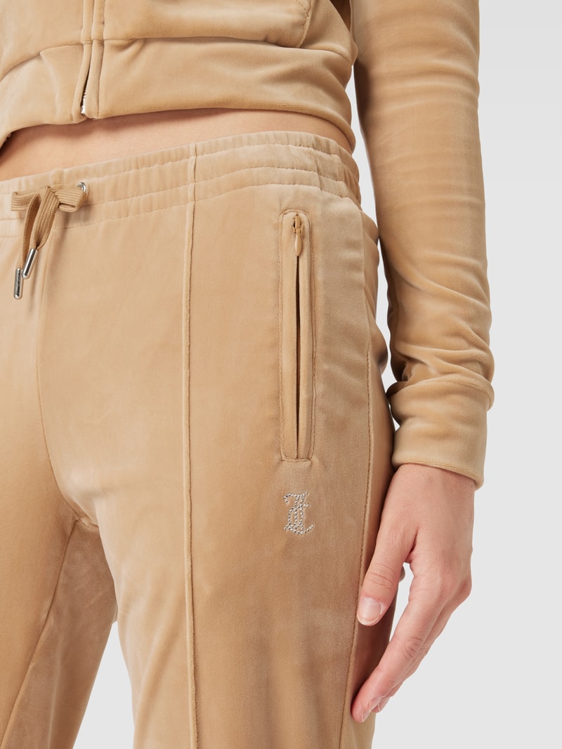 Sweatpants mit Strasssteinbesatz Modell 'TINA' in beige
