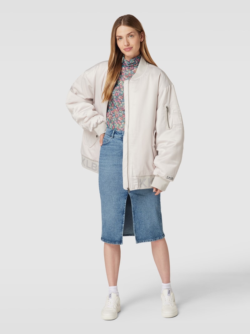 Longsleeve mit Rollkragen in dunkelblau