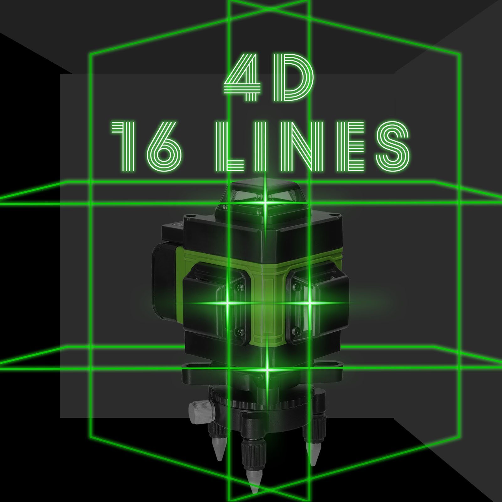 Tidyard Linienlaser KKmoon 4D 16 Linien Laser Level 3° Selbstnivellierende