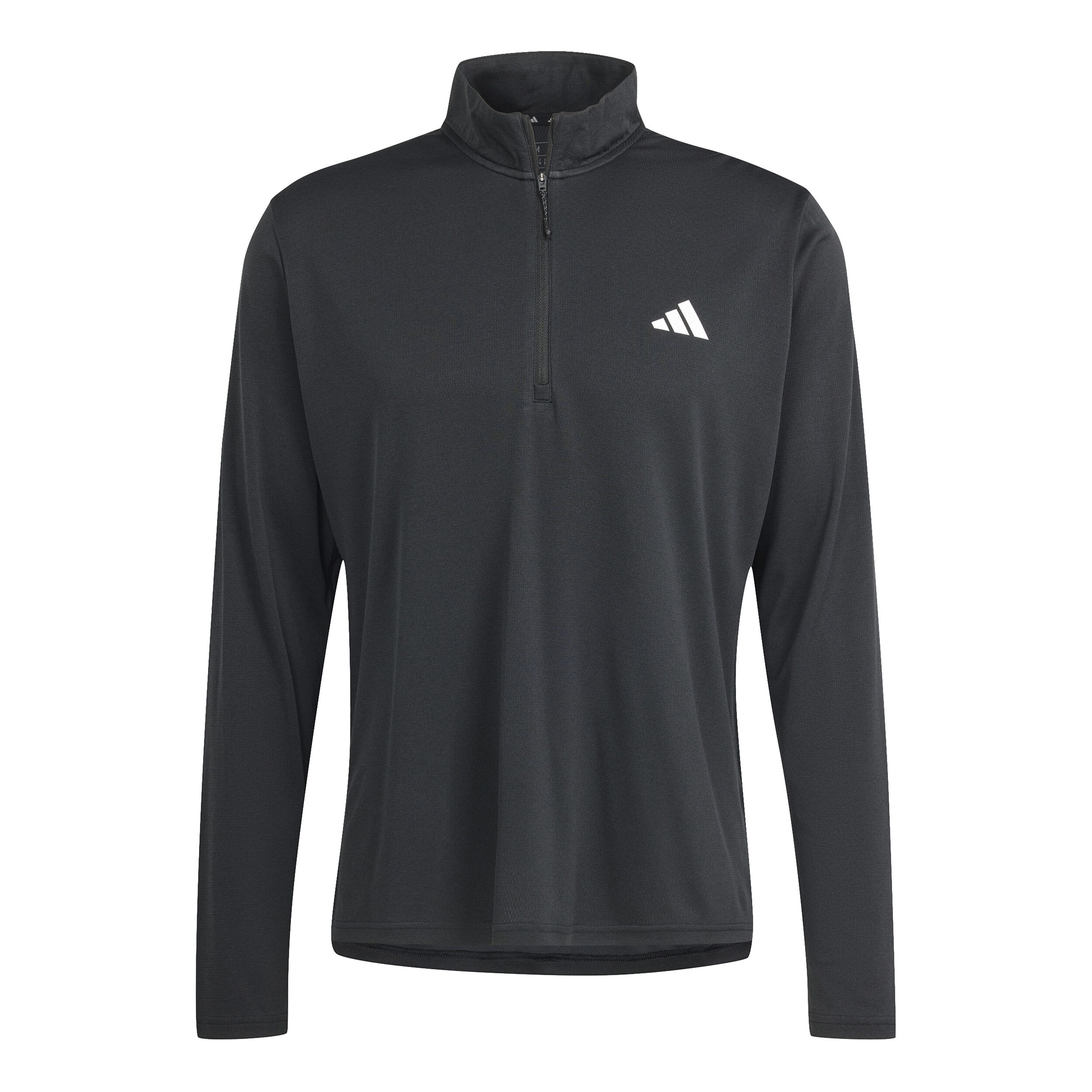 Essentials 1/4 Zip Longsleeve Herren - Schwarz
