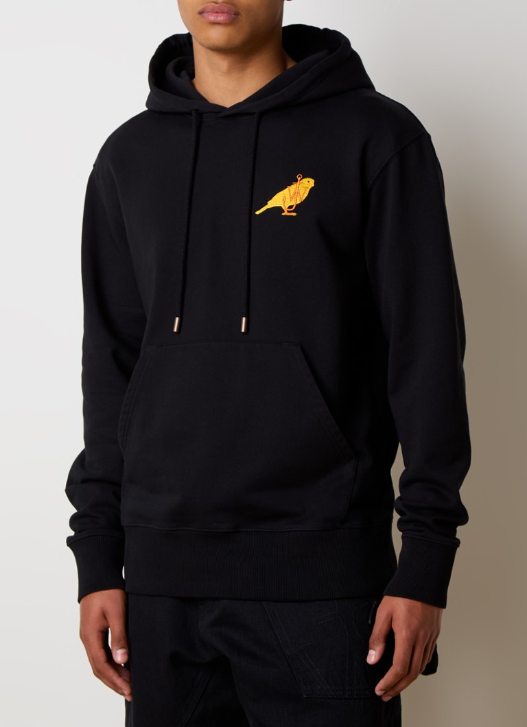Hanorac JW Anderson Canary, confecționat din bumbac organic, cu logo brodat.