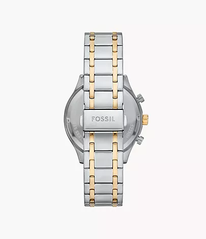 Fossil Outlet Set Uhr Fenmore 3-Zeiger-Werk Edelstahl Bicolor Band