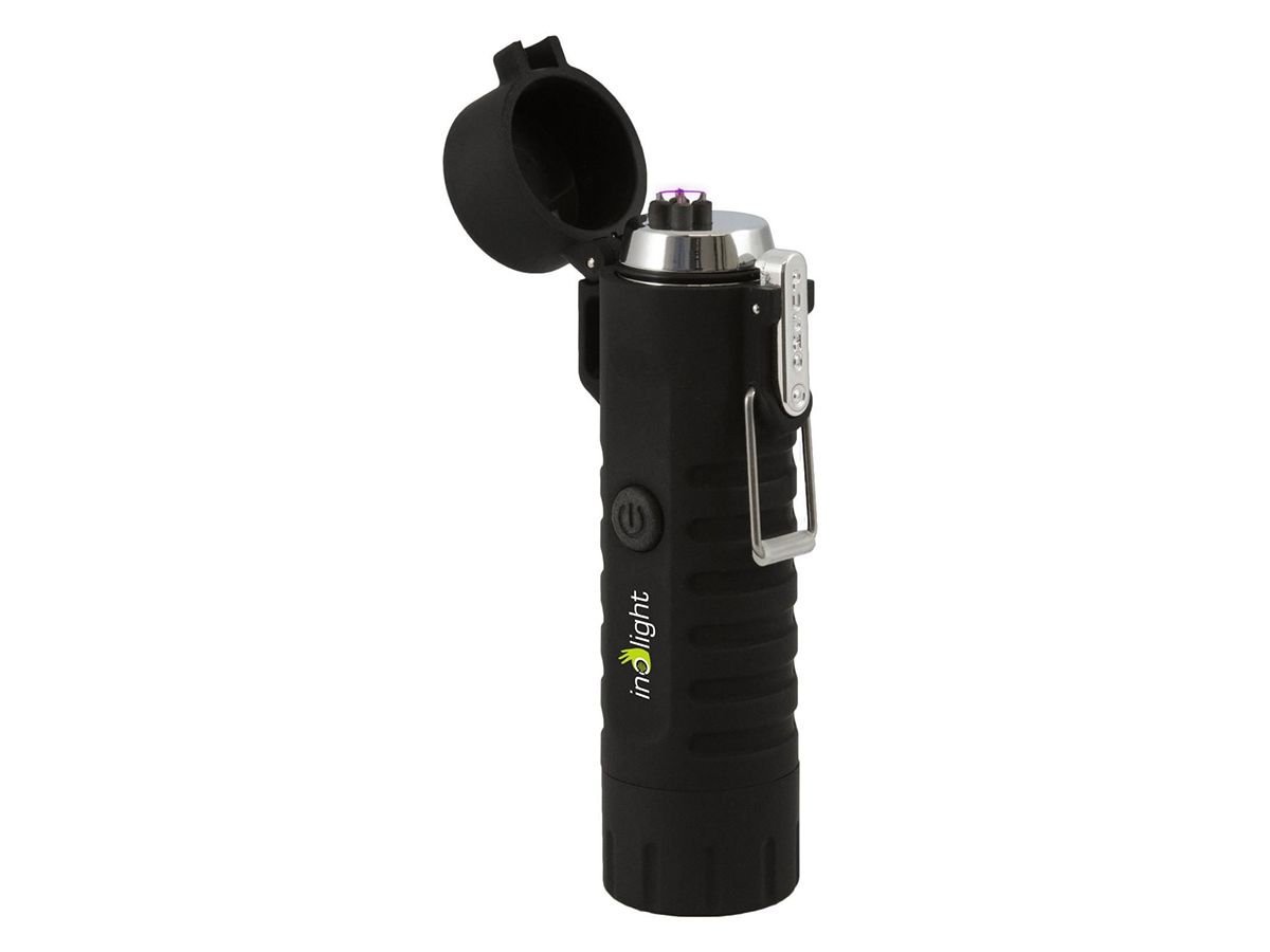 Inolight CL8 USB Doppellichtbogenanzünder mit Taschenlampe