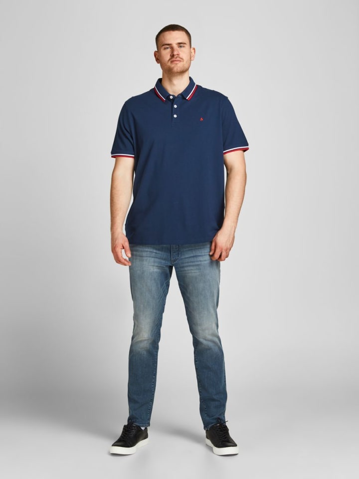 JACK & JONES PLUS Poloshirt in Navy Blazer 1 günstig kaufen