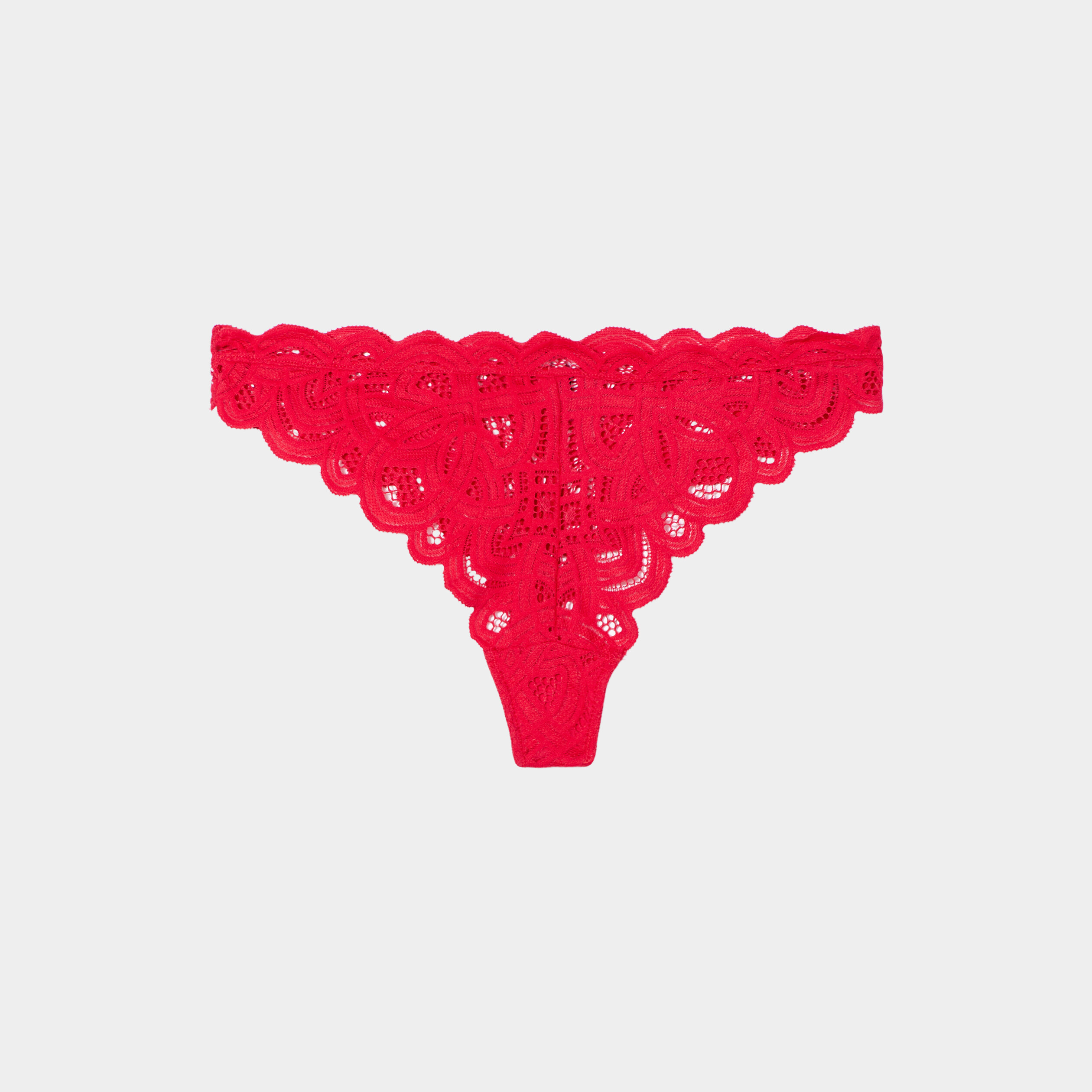 Tanga en dentelle rose framboise femme | La Halle