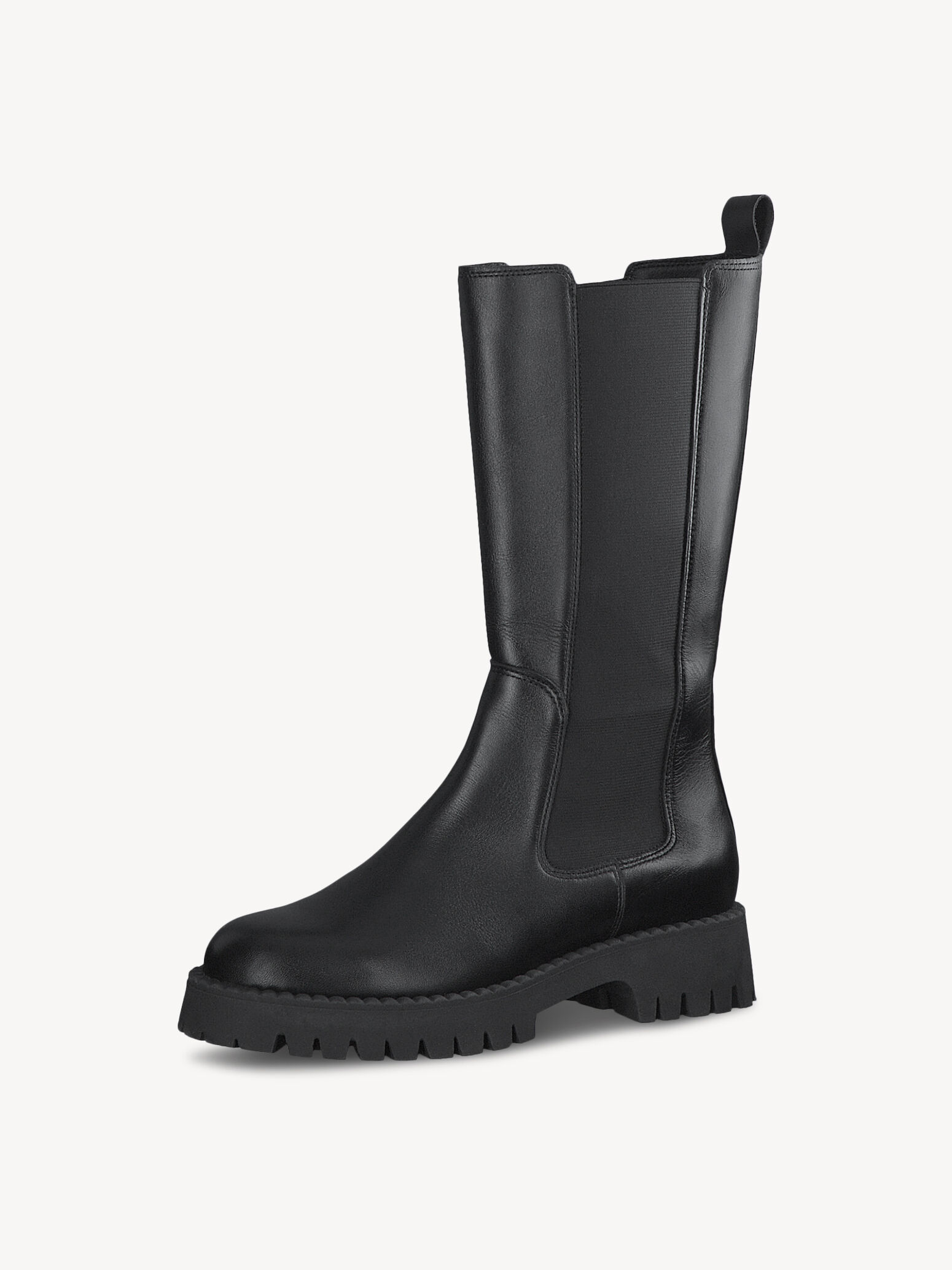 Bottine Chelsea en cuir - noir