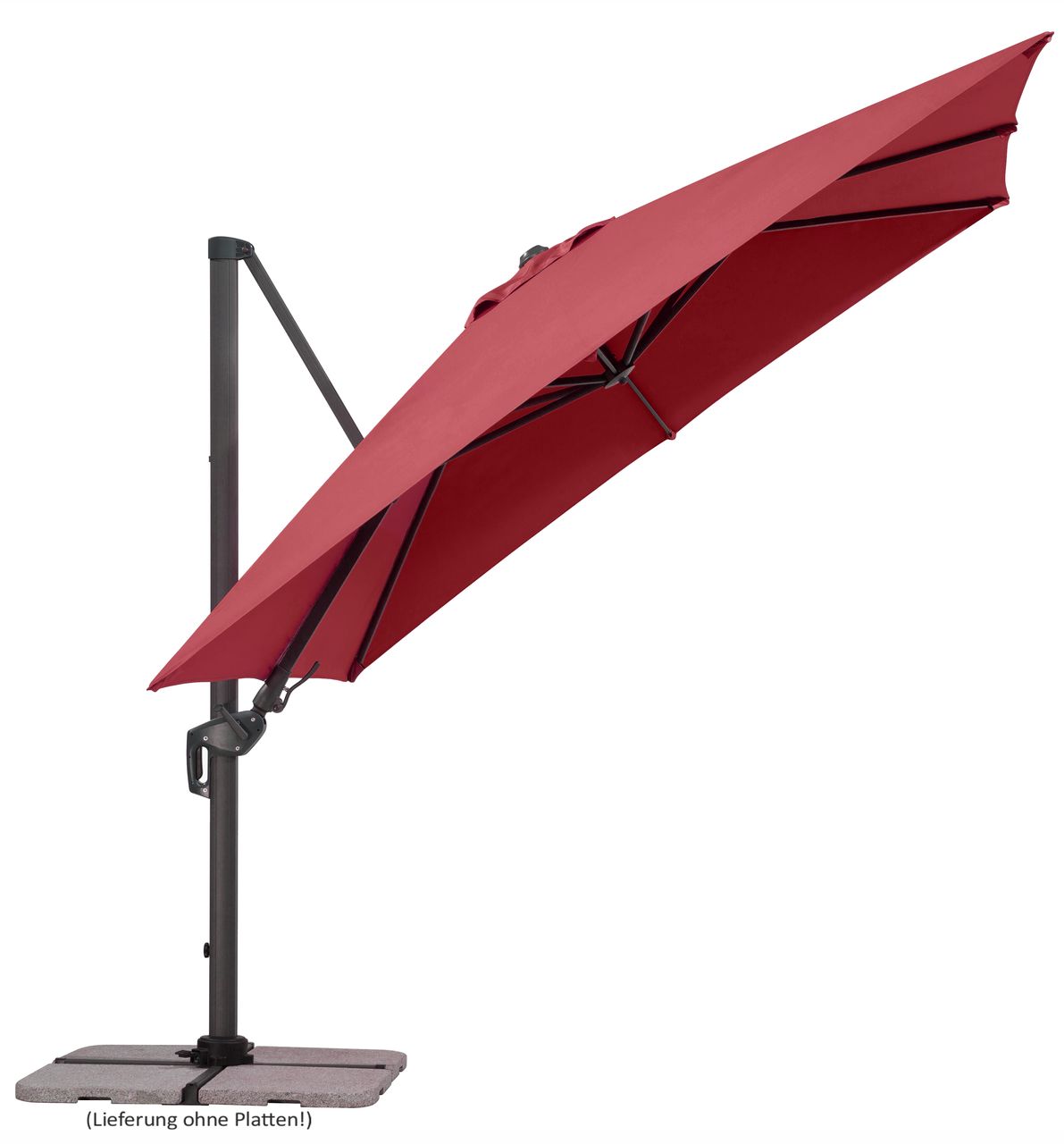 Schneider Schirme Schneider Ampelschirm RHODOS TWIST ca. 300 x 300 cm, bordeaux