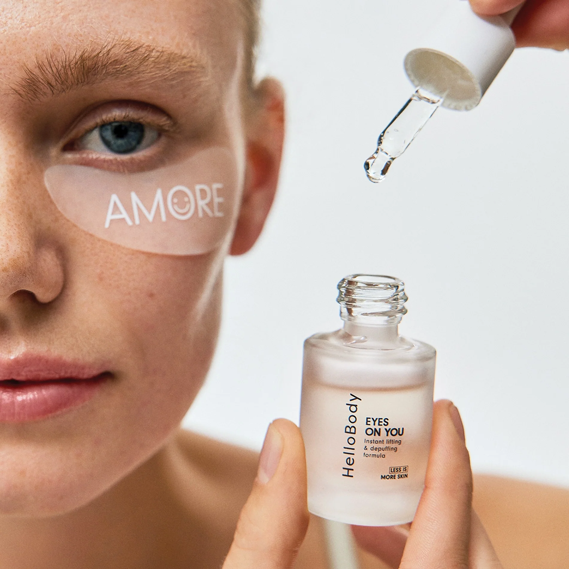 Σετ Booster Hello Amore Duo - Αντιρυτιδική περιποίηση ματιών, Μάσκα περιγράμματος ματιών, Θεραπεία κατά των σακούλων και των μαύρων κύκλων, Σετ κατά των ρυτίδων, Σετ ματιών και χειλιών
