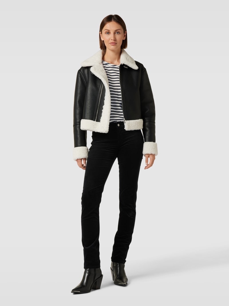 Longsleeve mit Streifenmuster in schwarz