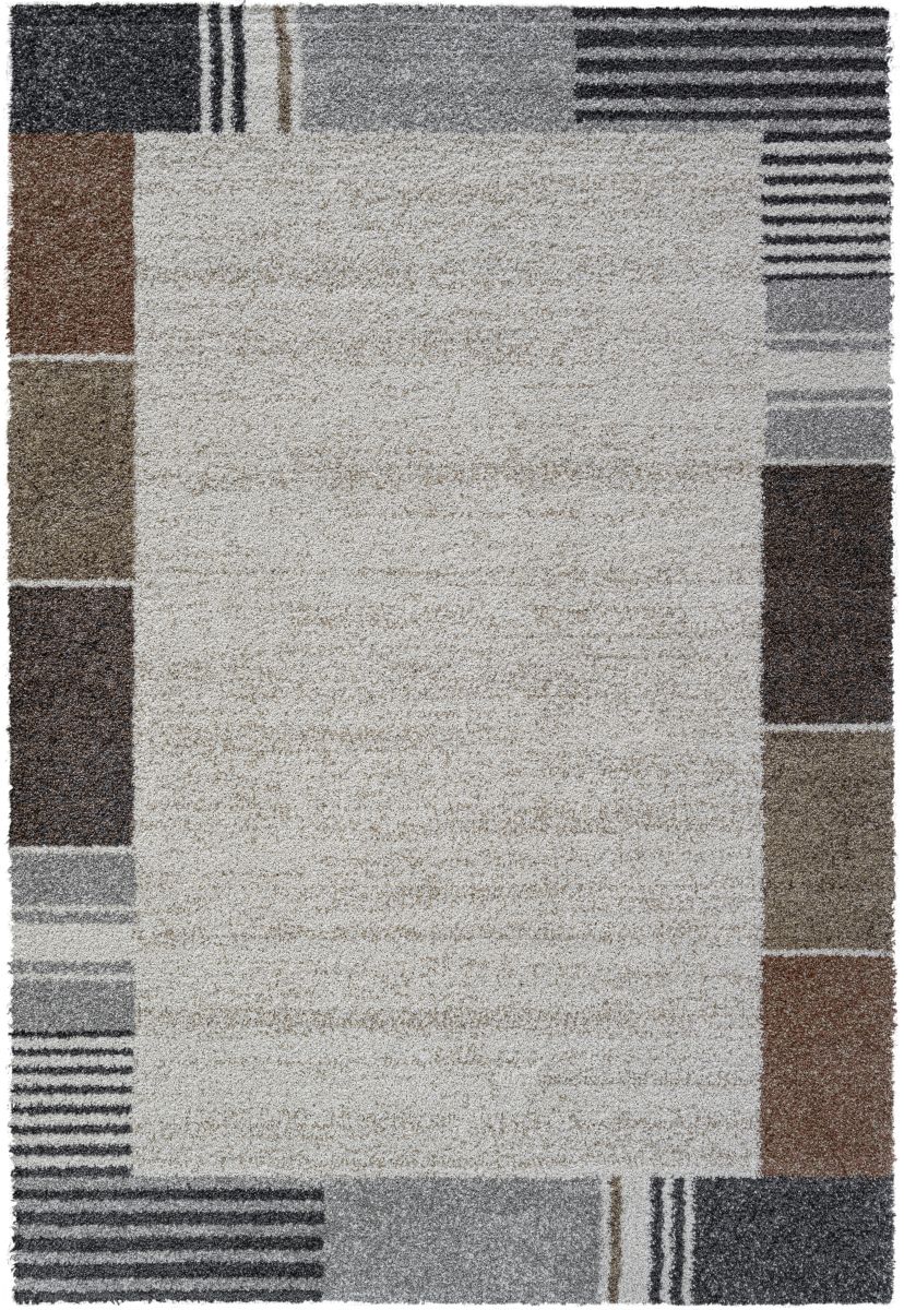 Webteppich Kalahari Weiß-Braun-Braun 80 x 150 cm