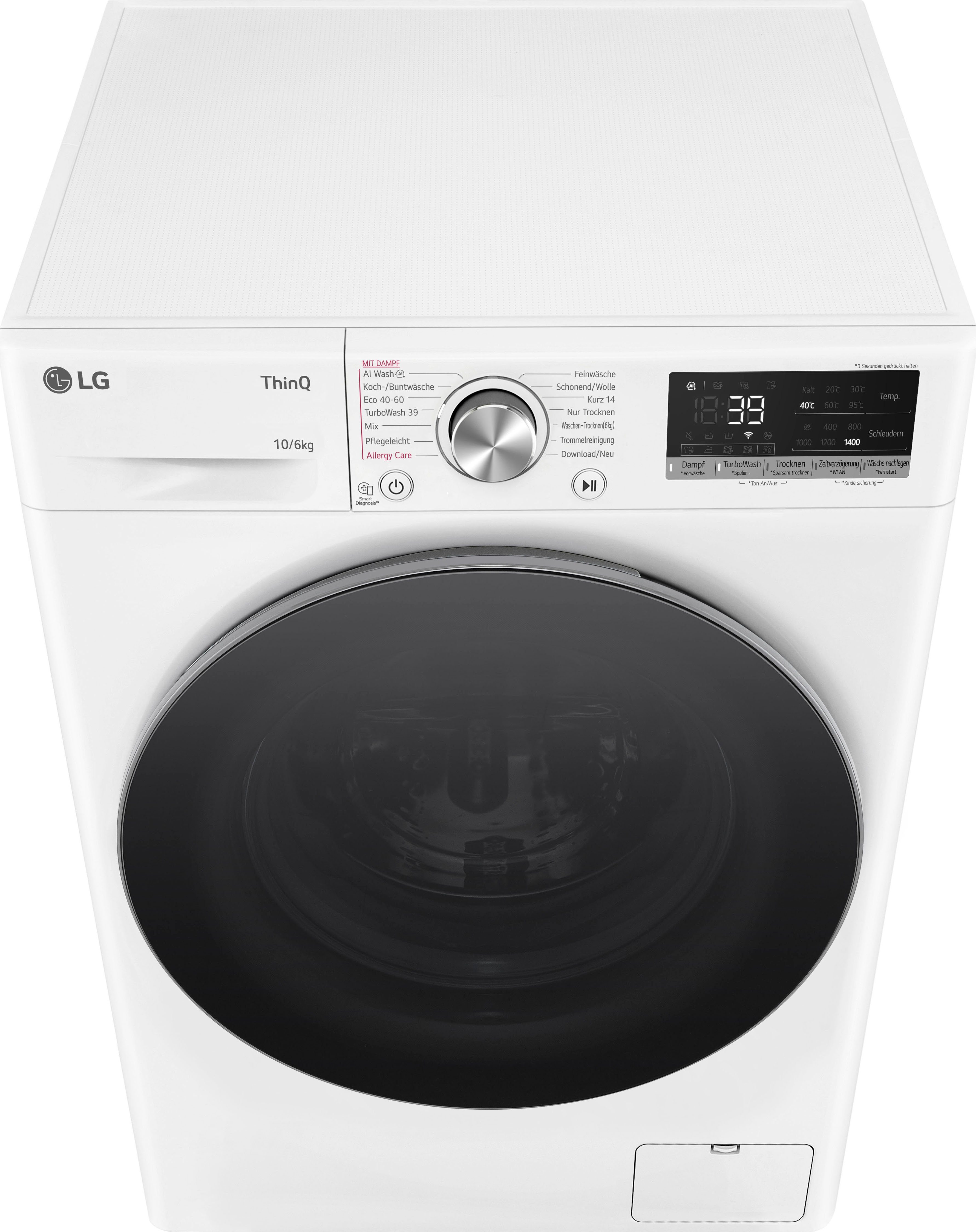 LG Waschtrockner Serie 7 W4WR70X61, 10 kg, 6 kg, 1400 U/min
