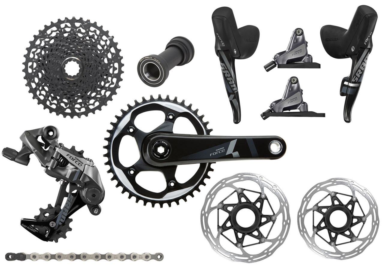 SRAM Force 1x11-fach GXP Gruppe 11-42T Disc 160/140mm kaufen | Bike-Discount