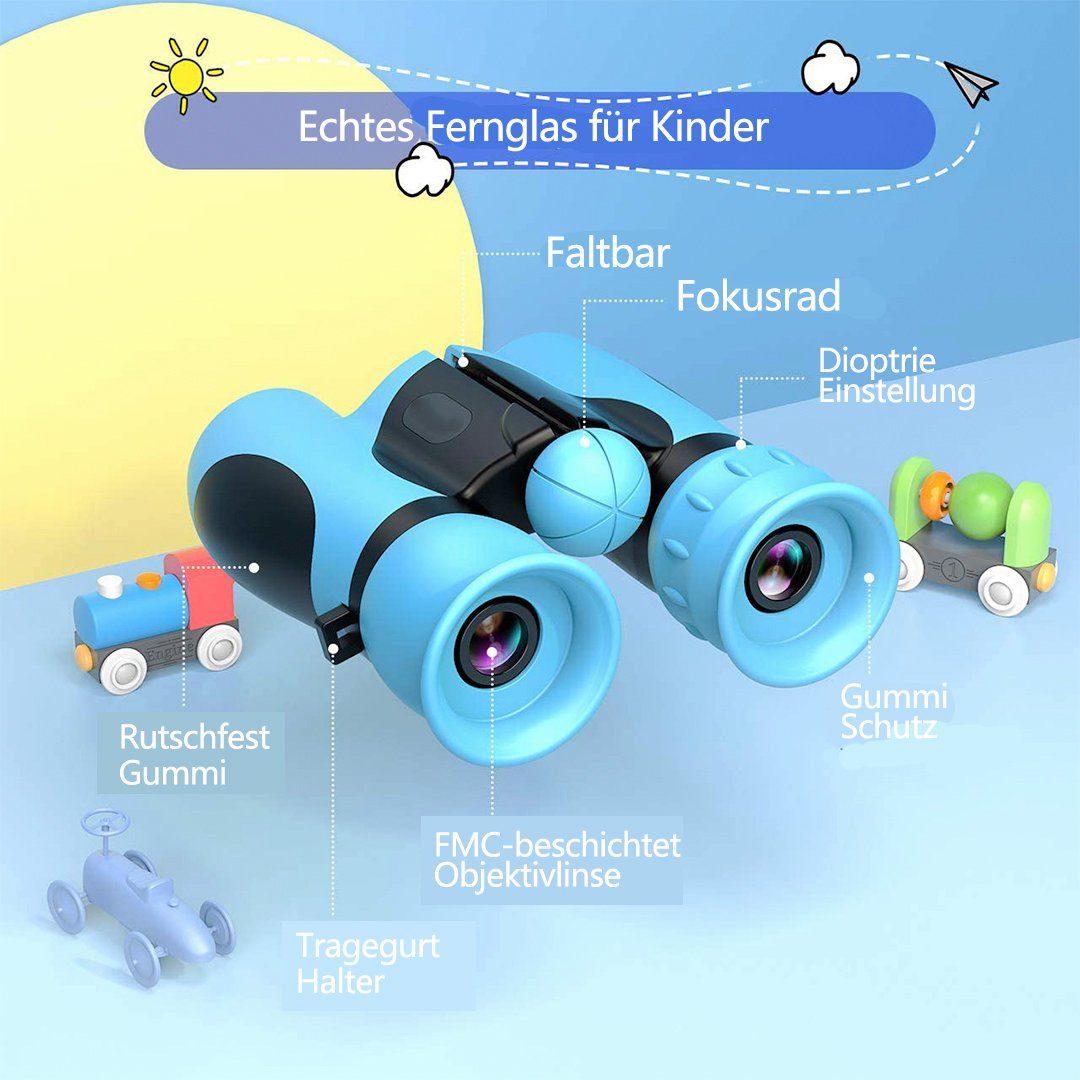 SOTOR Mini Fernglas Kinder, Spielzeug 3-12 Jahre Junge Outdoor Spielzeug Fernglas (Mädchen Jungen Geschenk 3-12 Jahre Weihnachten Geschenke für Junge)
