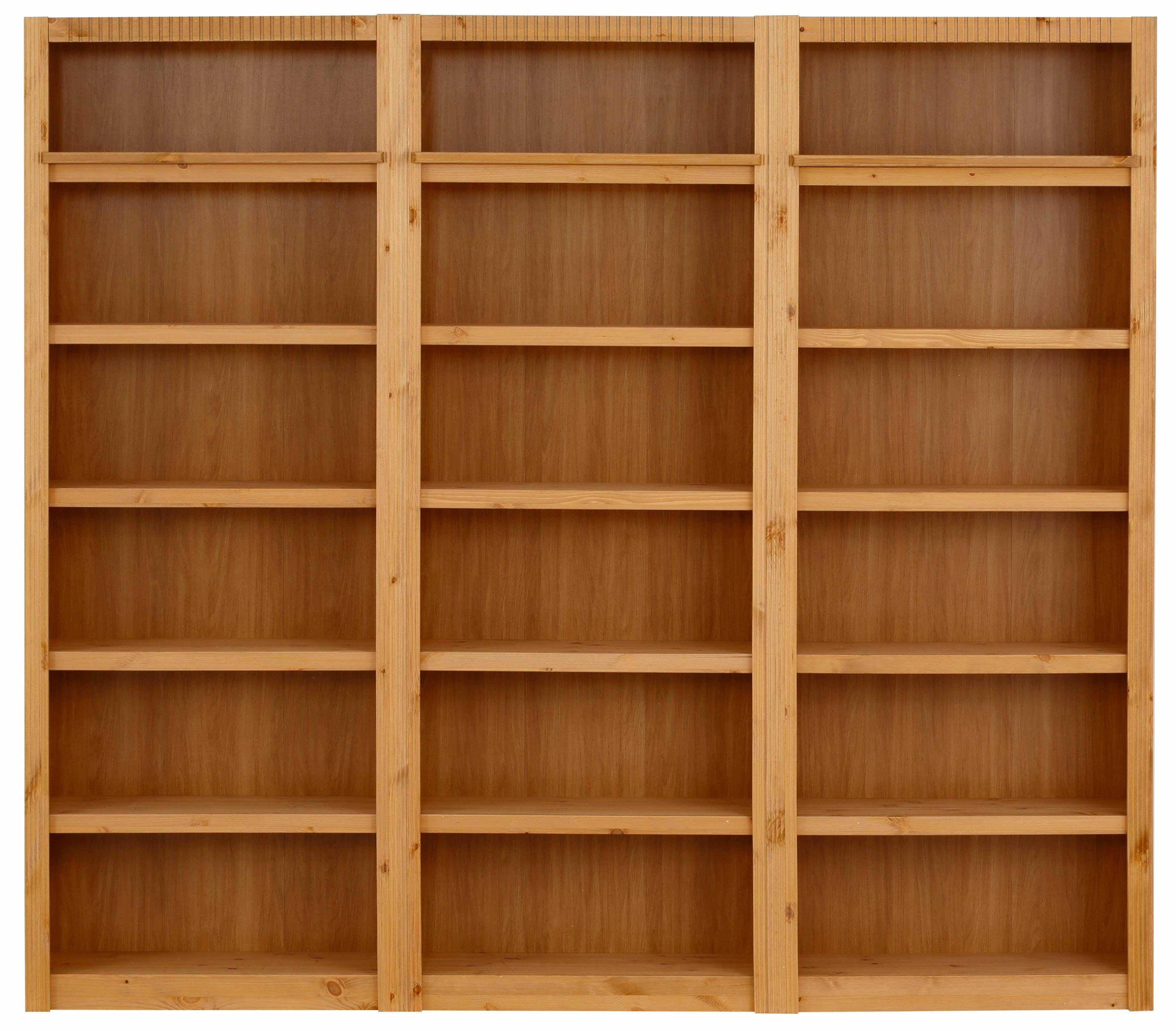 Home affaire Bücherwand Bergen, aus schönem massivem Kiefernholz, 3 tlg.