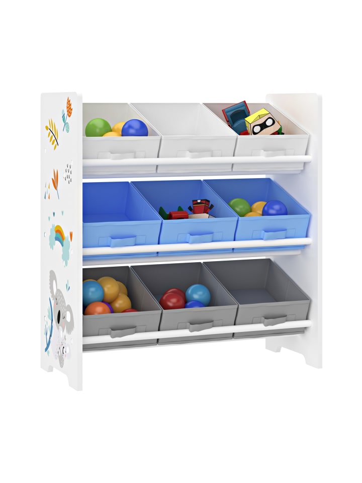 en.casa Kinderregal Boiro in Blau (H)59.5cm (B)62cm (T)29.5cm günstig kaufen onesize