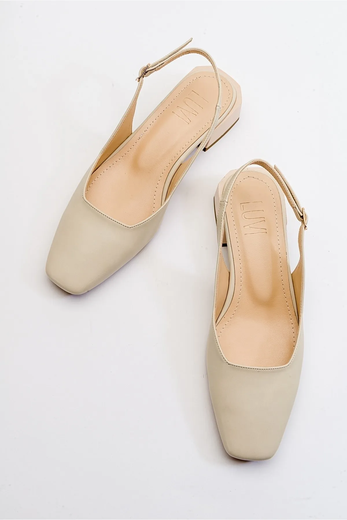 LuviShoes  State Beige Skin Damen-High-Heels-Schuhe