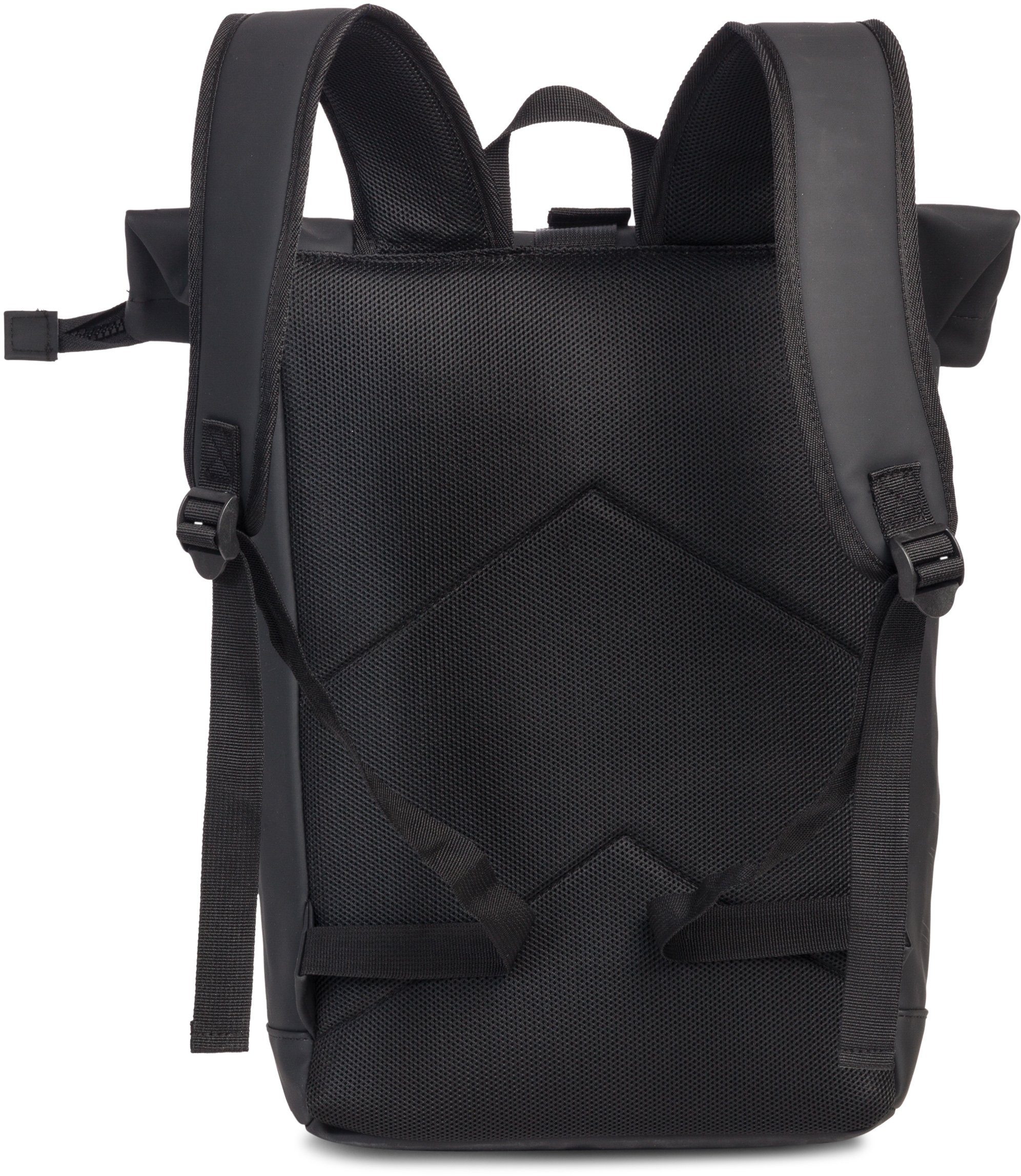 Bench. Laptoprucksack Roll-Top Rucksack Hydro, schwarz, aus wasserabweisendem Material
