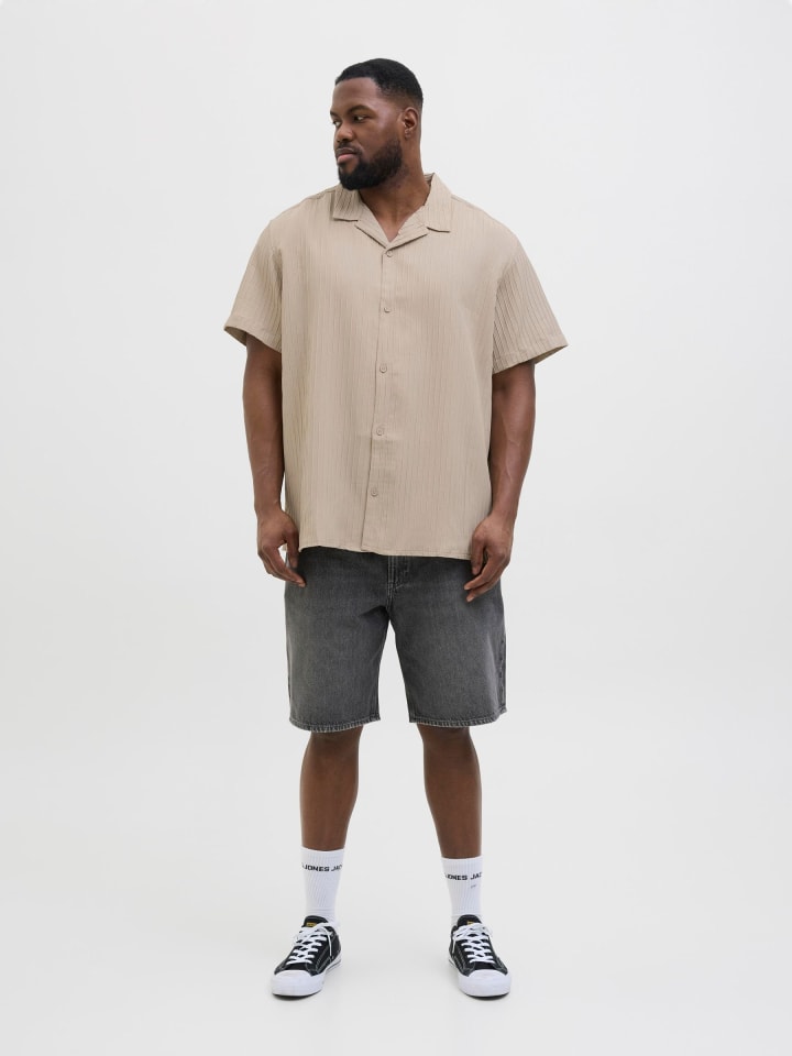 JACK & JONES PLUS Hemd in Oxford Tan günstig kaufen
