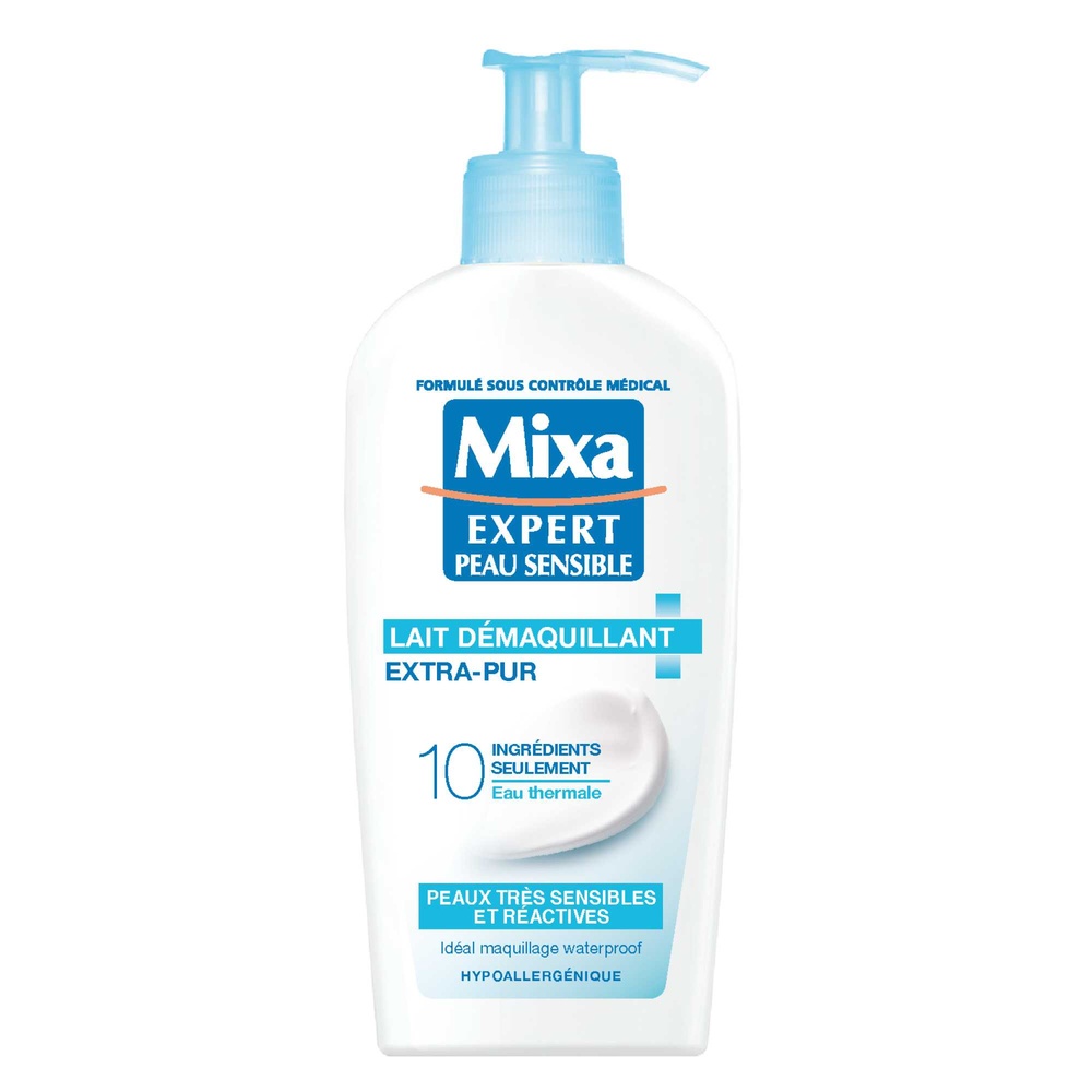 mixa Expert Peau Sensible Lait Démaquillant Extra-pur Apaisant