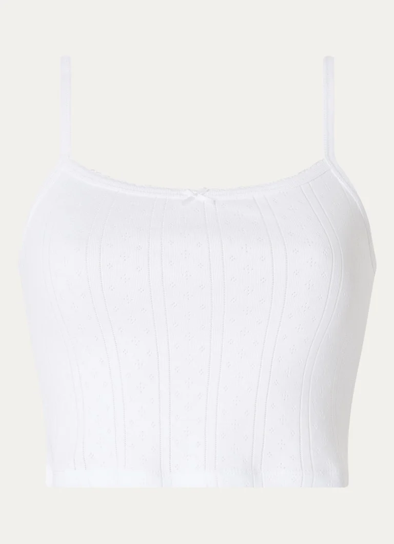 Zkrácený top Cou Cou Intimates z organické bavlny s texturou