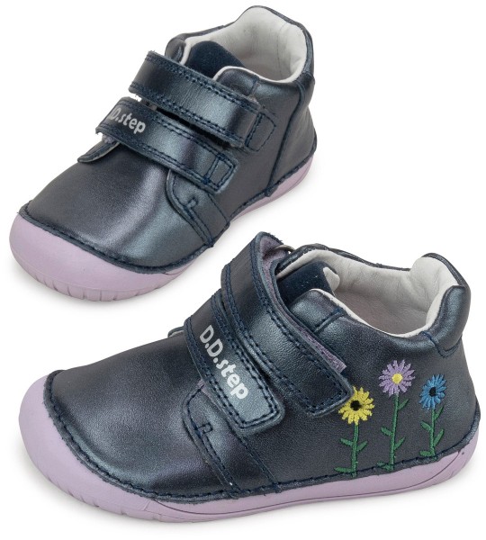 DD Step ~ MidCut Klettschuh Leder ~ Purple