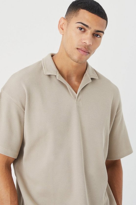 Kurzärmliges Oversize Poloshirt mit Kragen