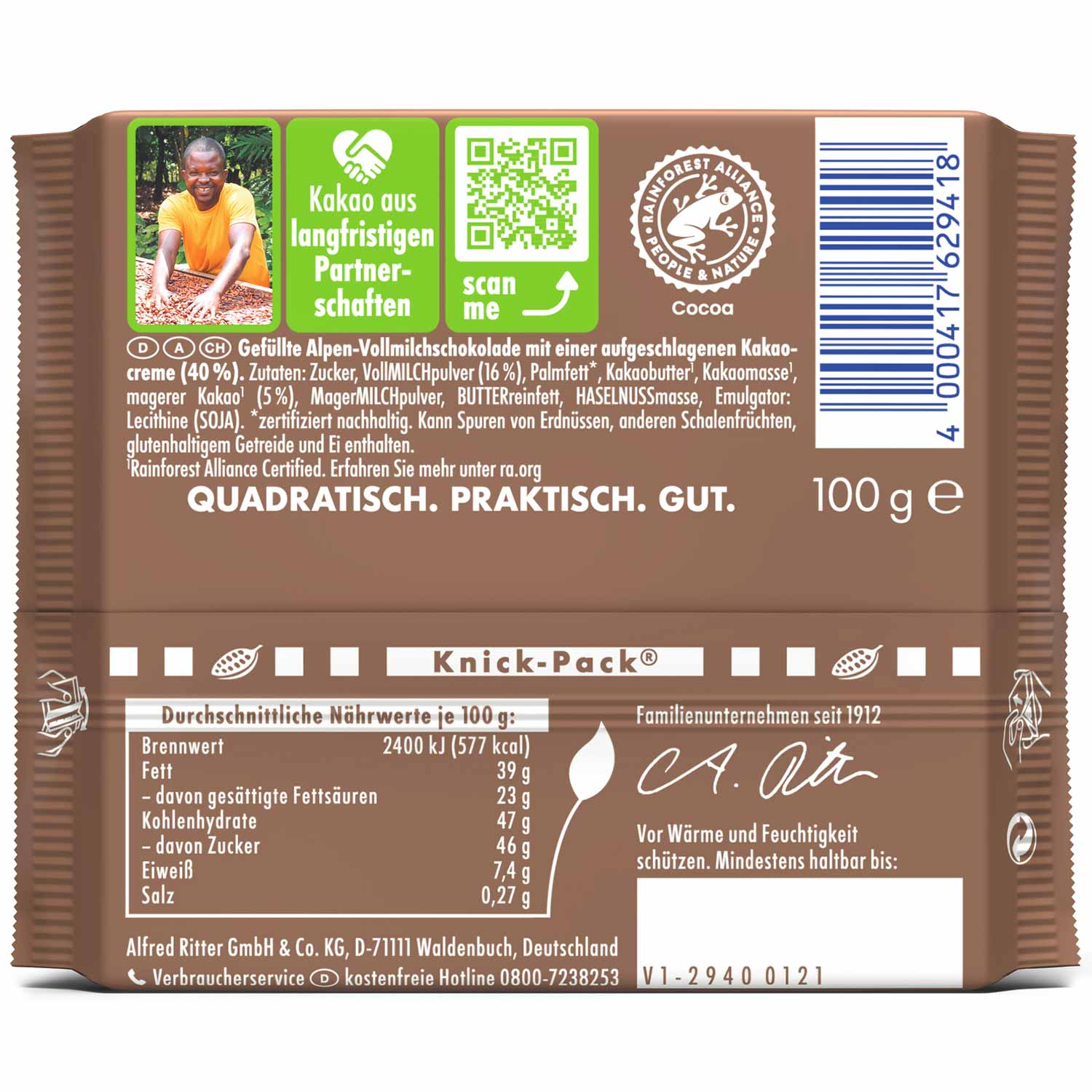 Ritter Sport Kakao-Mousse 100g