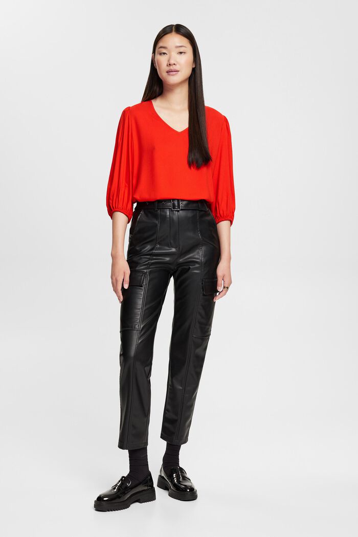 Bluse mit V-Ausschnitt