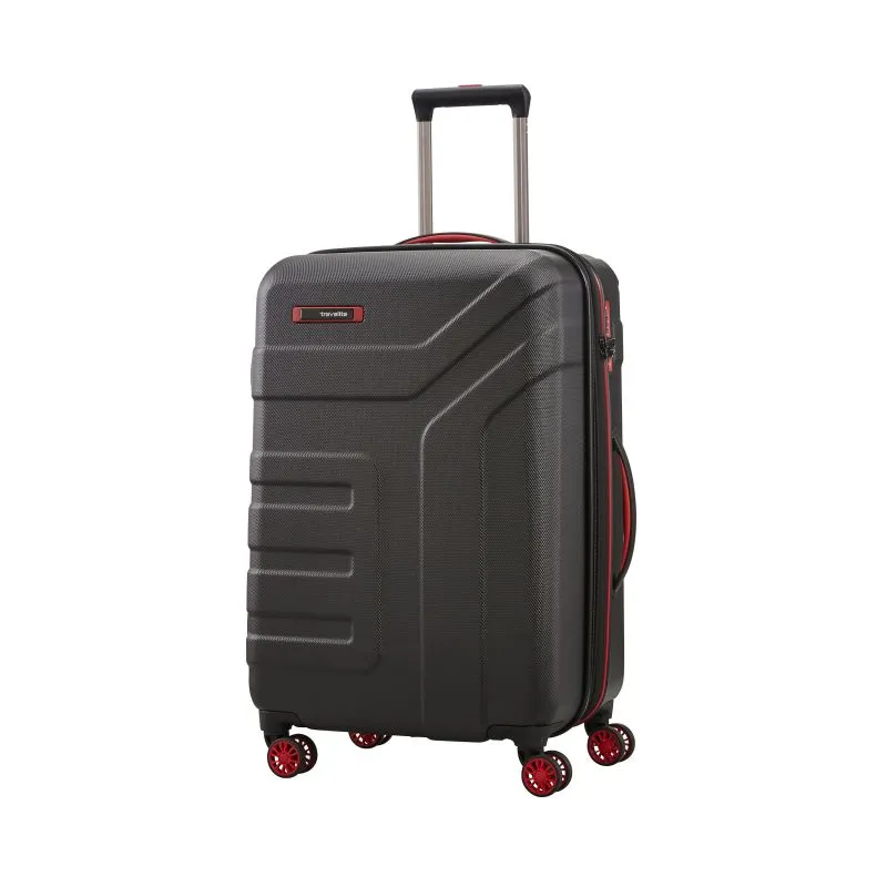 Travelite Trolley mit 4 Rollen 70cm M EXP Vector 79 Liter - Schwarz\/Rot