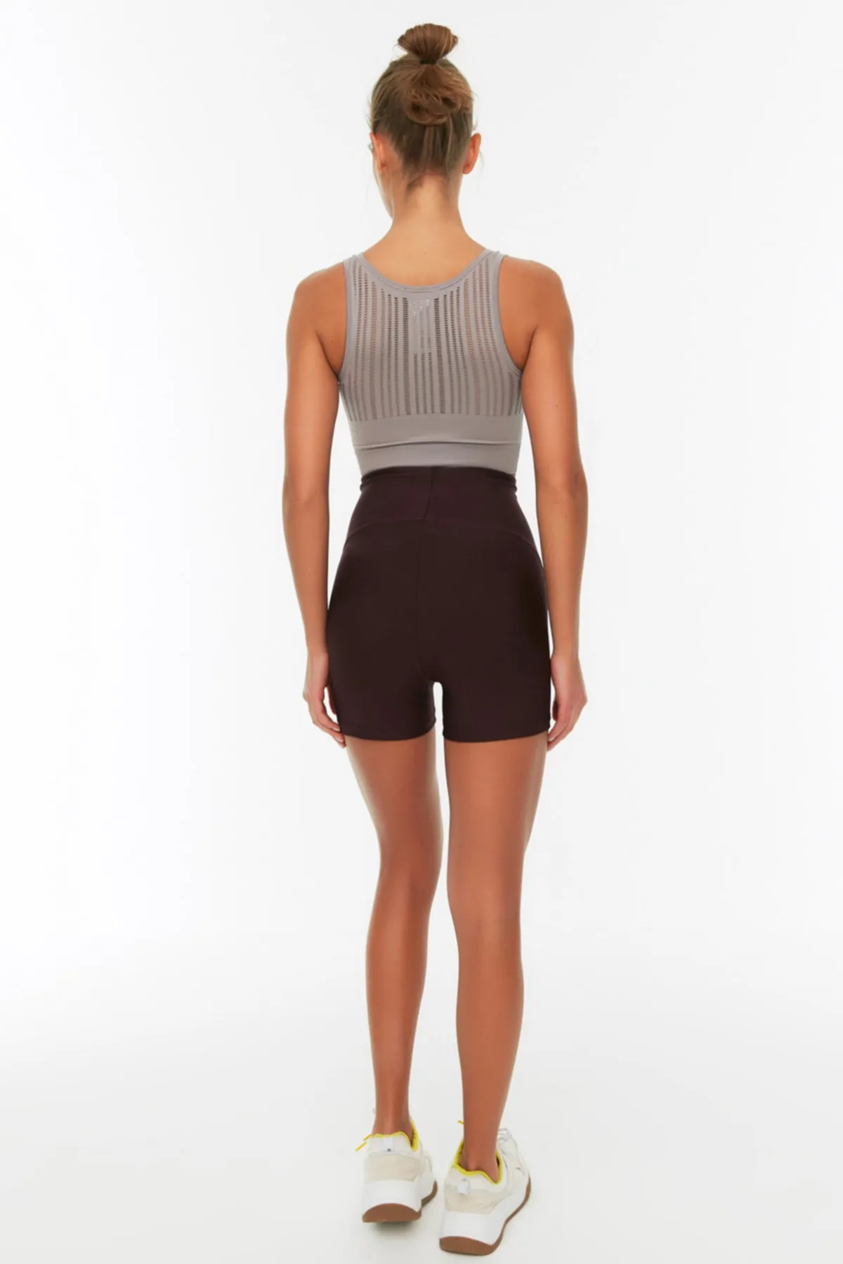 Trendyol Collection  Dark Plum Recovery Gestrickte Sportshorts/Kurze Leggings TWOSS21SR0545