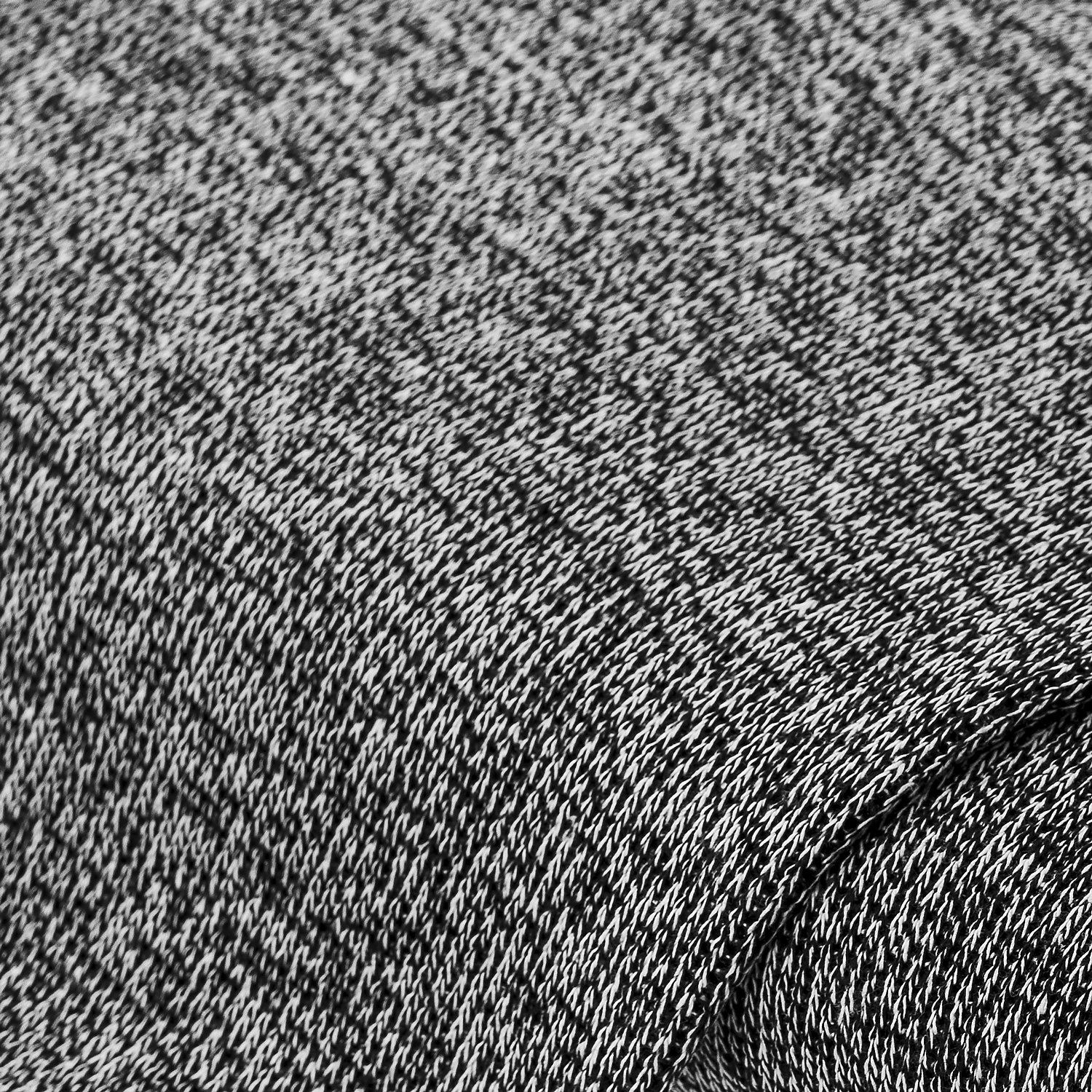 Strickstoff, schwarz/weiß/meliert