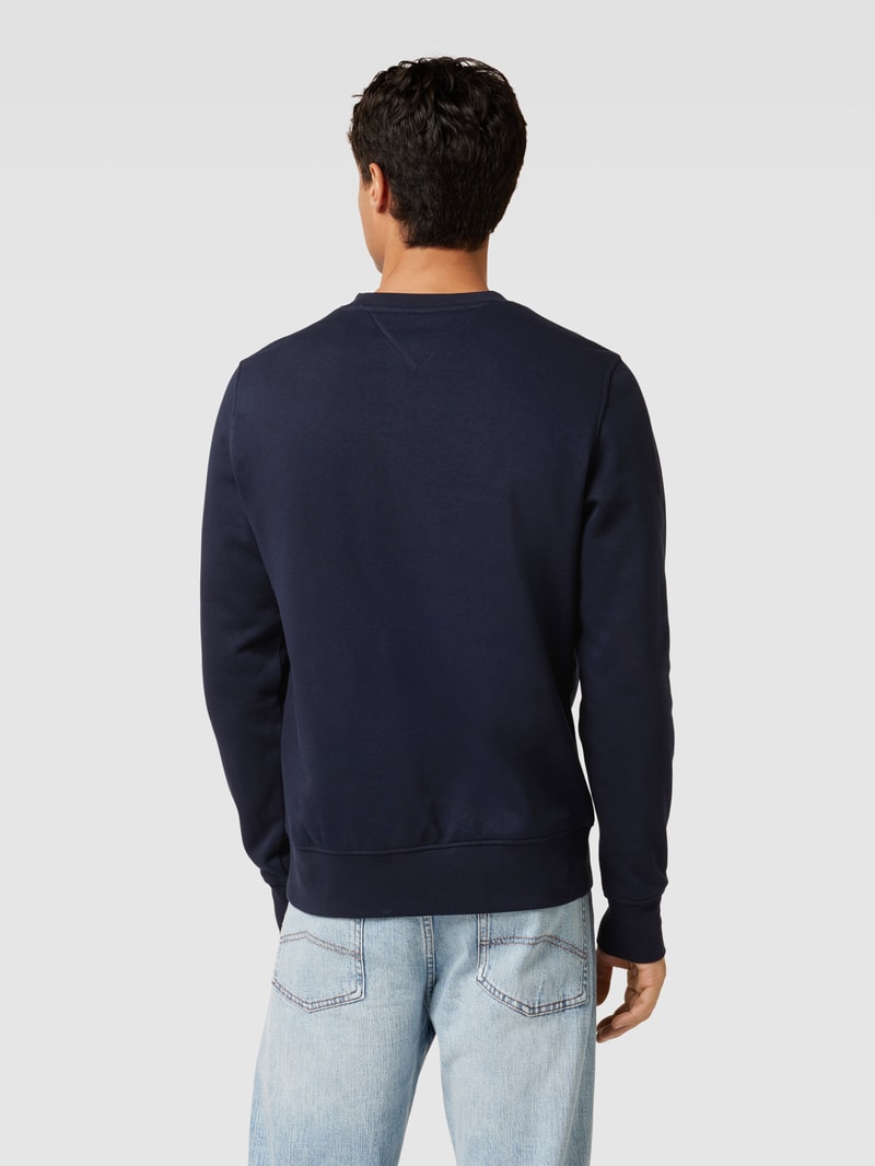 Sweatshirt mit Label-Stitching c in marineblau