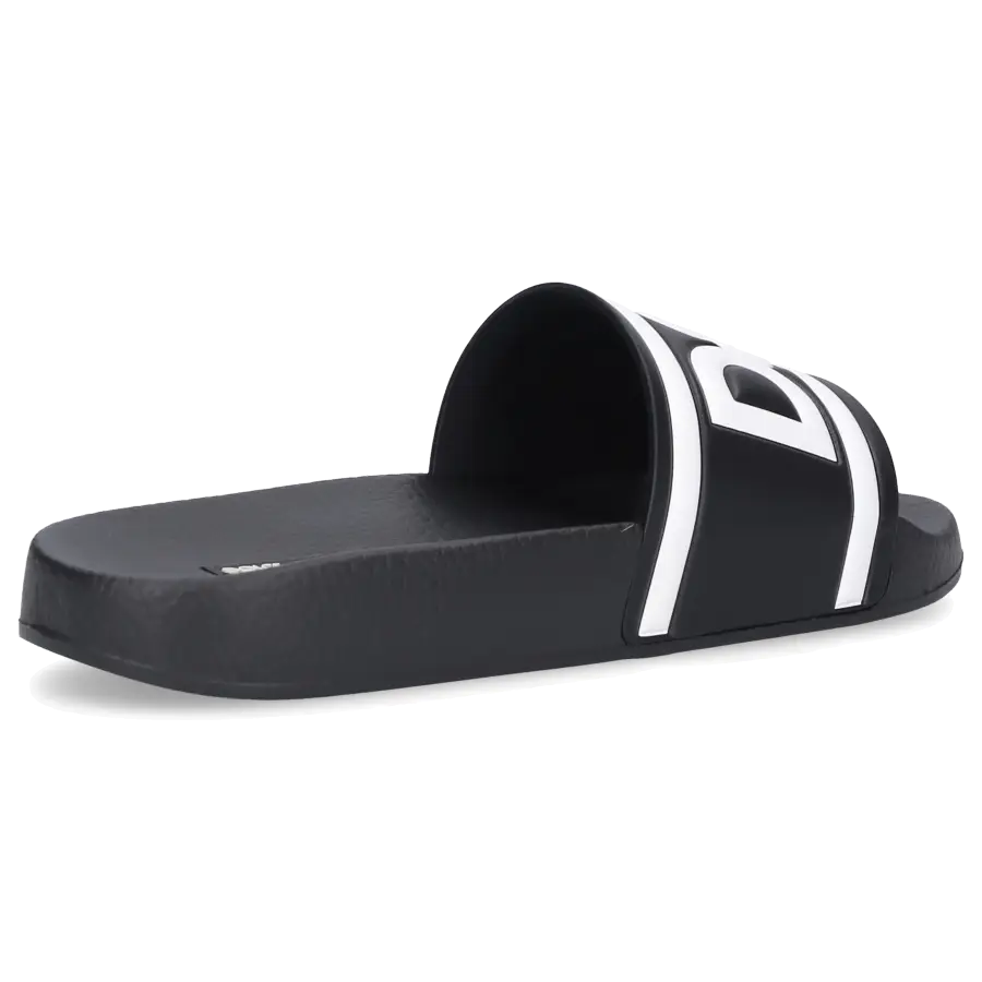 Dolce & Gabbana - Sandalen SAINT BARTH Leder schwarz Logo - schwarz