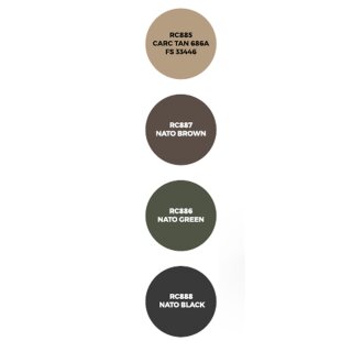 AK Real Colors Paintset - Modern US AFV Colors (4x 17ml)