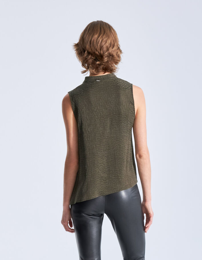 Top lichen jacquard motif army vibes Femme