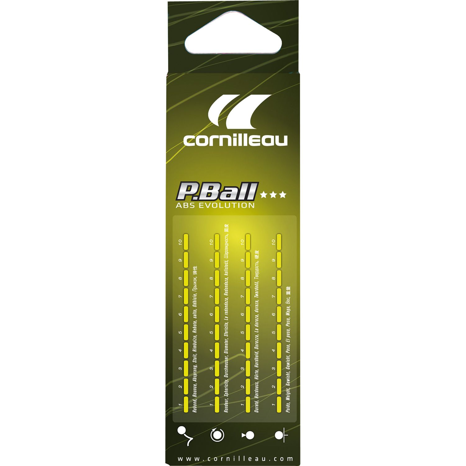 Cornilleau P-Ball Set von 3 Tischtennisbälle