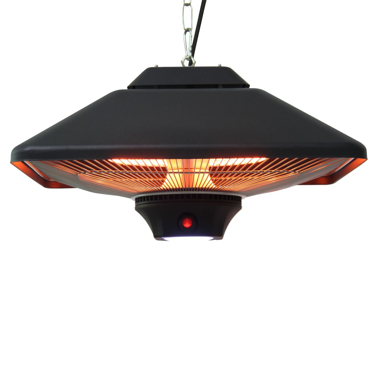 Outsunny Terrassenstrahler mit Fernbedienung LED Beleuchtung, 2000W, 43x43x25cm