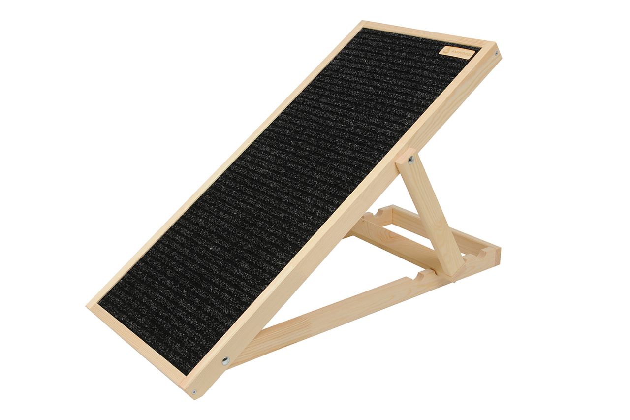 Animood Hunderampe Skipper naturbelassen Hundetreppe