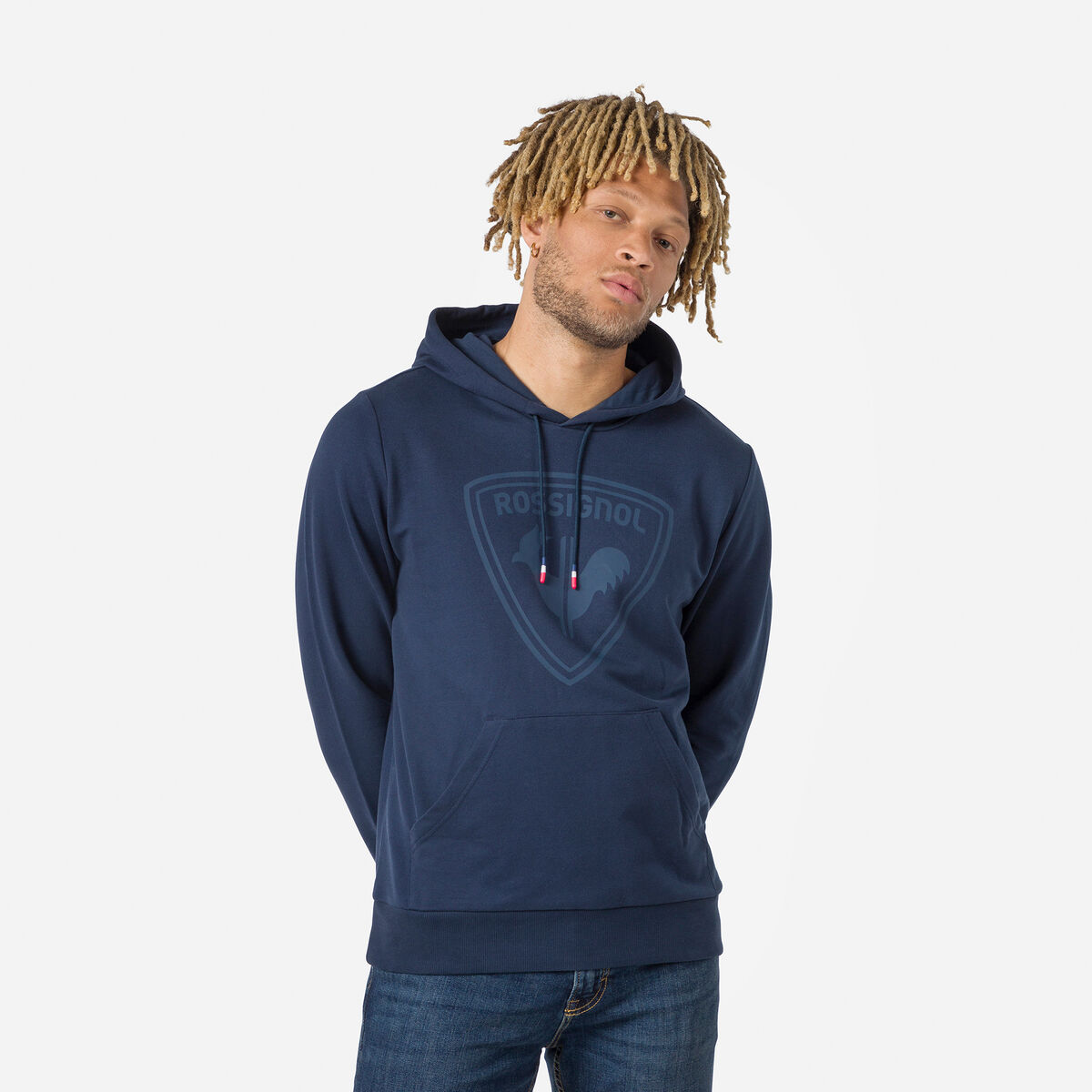 Herrensweatshirt mit Kapuze und Logo