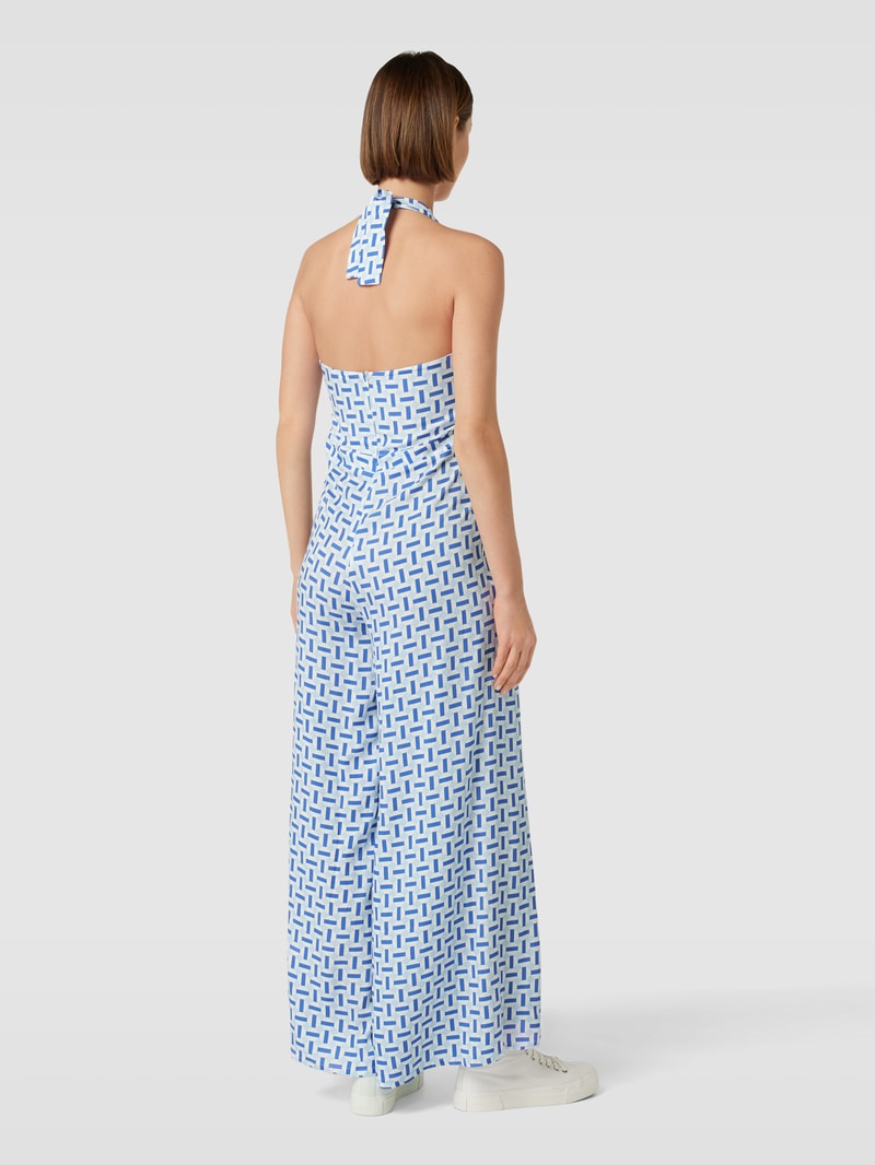 Jumpsuit mit Allover-Muster in royalblau