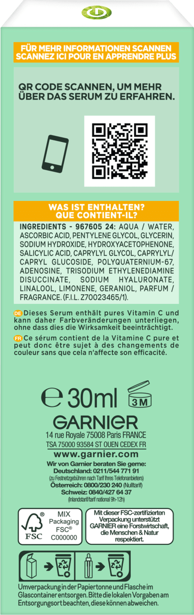 Nachtserum Vitamin C, 30 ml