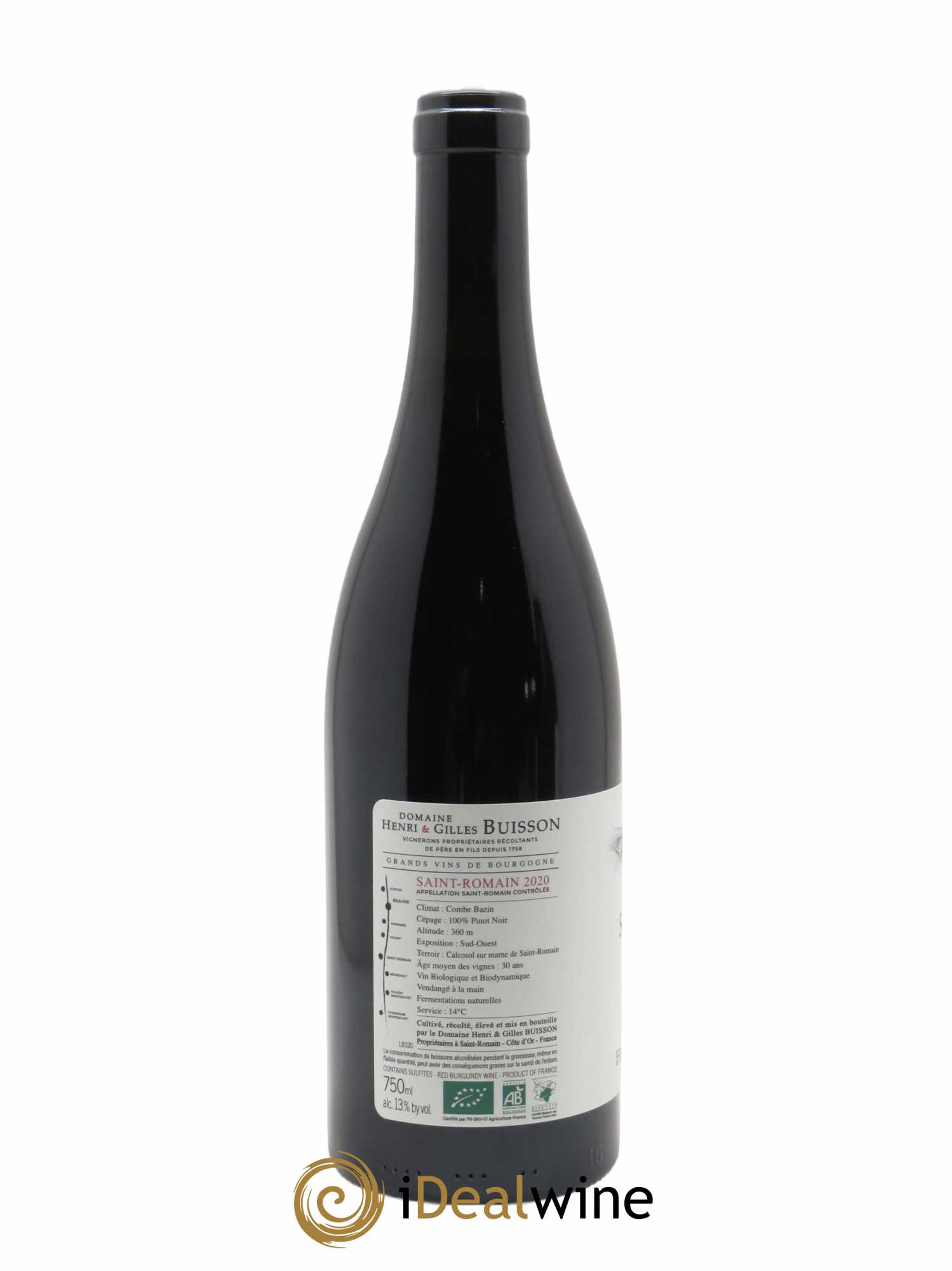 Saint-Romain Combe Bazin Henri et Gilles Buisson (Domaine)  2020 - Lot de 1 Bouteille