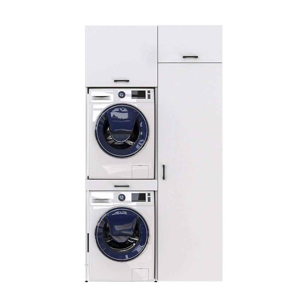Roomart Waschmaschinenumbauschrank (Waschmaschinenschrank für Trockner und Waschmaschine Überbauschrank)