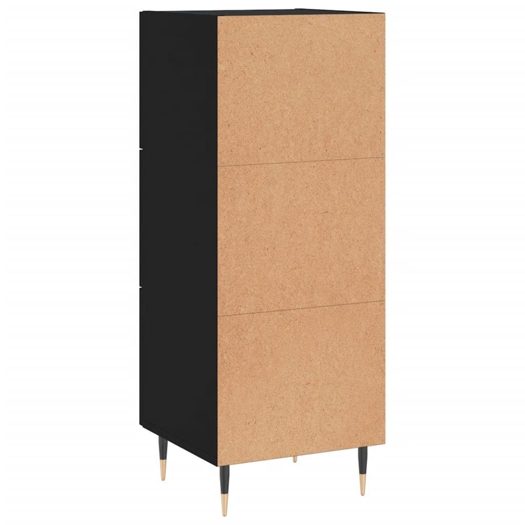 vidaXL Sideboard Sideboard Schwarz 34,5x34x90 cm Holzwerkstoff (1 St)