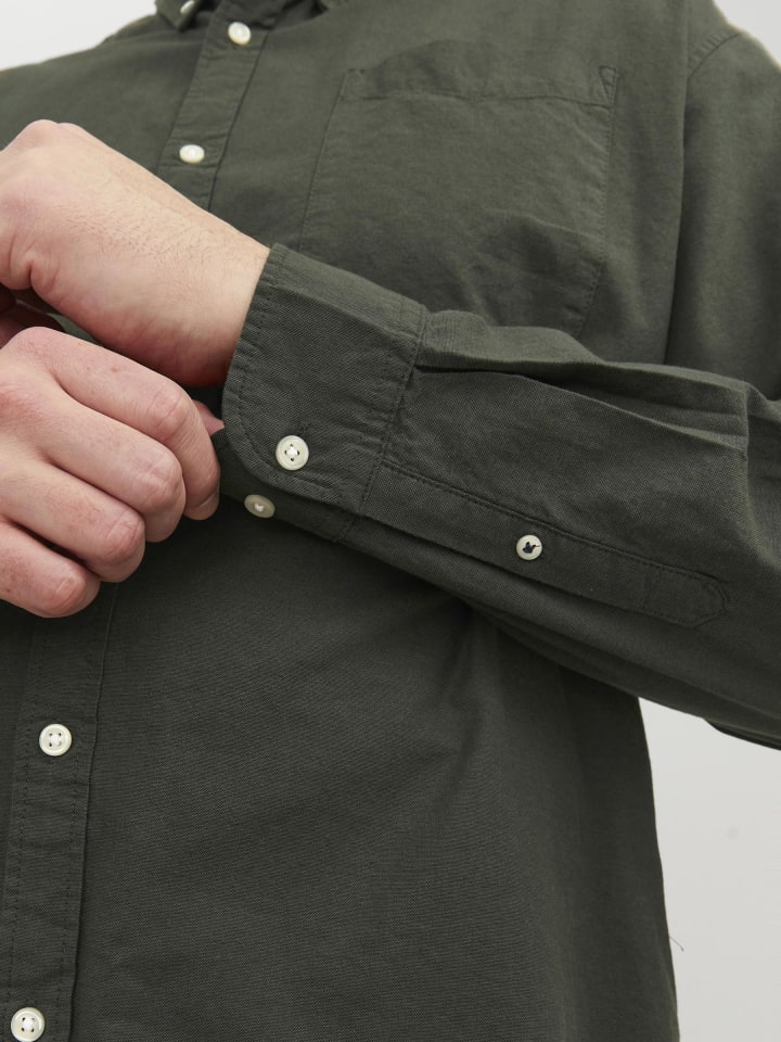 JACK & JONES PLUS Freizeithemd in Forest Night günstig kaufen