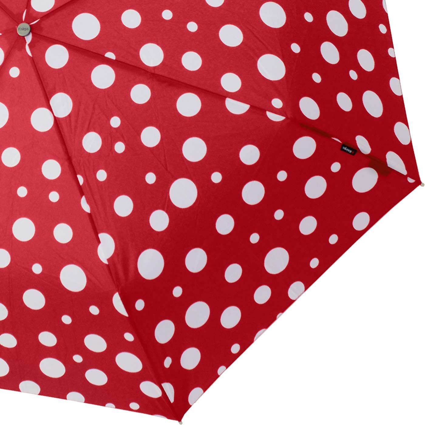 Knirps® Taschenregenschirm Slim Duomatic mit Auf-Zu-Automatik - Dots, immer mit dabei, passt in jede Tasche